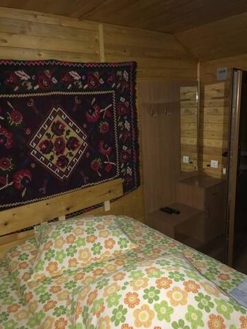 Фото номера Двухместный номер с 1 кроватью и видом на горы Лоджи Cabana Floare de Maramures г. Сигету-Мармацией 7
