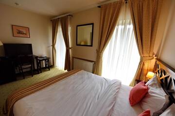 Фото номера Двухместный номер с 1 кроватью и балконом Отель Hotel Gradina Morii г. Сигету-Мармацией 2